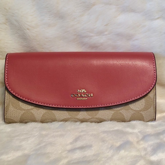 Coach Handbags - COACH Slim Envelope Wallet in Peony NWOT
